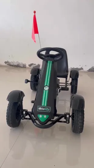 Go-kart a pedali per bambini con telaio in acciaio, ruote in gomma e sedile in plastica