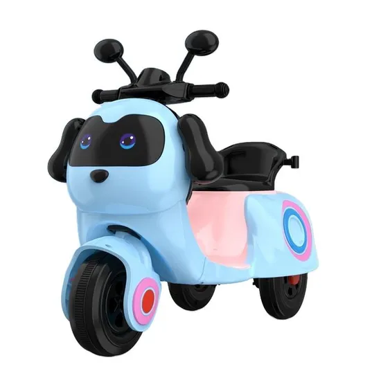 Nuovo simpatico triciclo elettrico giocattolo per bambini con mini motocicletta ricaricabile e maniglia a spinta